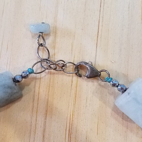 Light Blue Gemstone Necklace - Picture 4 of 4